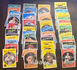 165 Card 1959 Topps Baseball Partial Set 165/572 Starter lot VGEX All Different