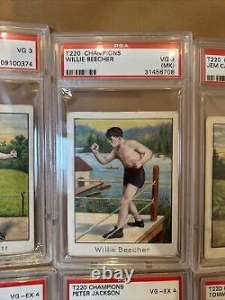 1910 T220 Boxing Partial Set Lot ALL PSA Graded 10 Cards Jack Dempsey Corbett