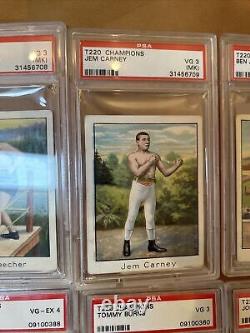 1910 T220 Boxing Partial Set Lot ALL PSA Graded 10 Cards Jack Dempsey Corbett