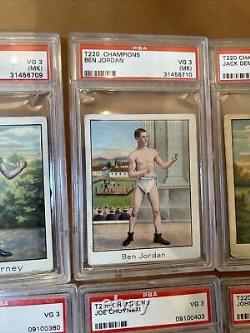 1910 T220 Boxing Partial Set Lot ALL PSA Graded 10 Cards Jack Dempsey Corbett