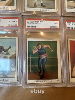 1910 T220 Boxing Partial Set Lot ALL PSA Graded 10 Cards Jack Dempsey Corbett