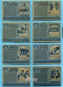 1955 Topps All-American Partial Set Lot of 52 Different Football Cards Low Grade
