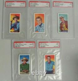 1957 CWS Tobacco Western Stars COMPLETE 24 CARD SET, ALL PSA 8-10