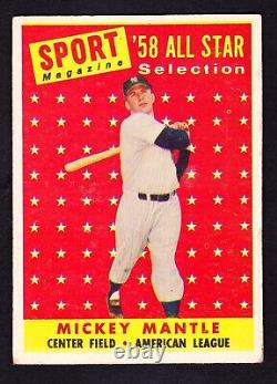 1958 Topps #487 Mickey Mantle All-star