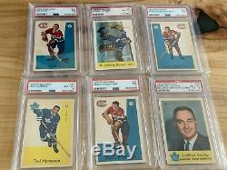 1959-60 Parkhurst Hockey Card Set (50), All Graded PSA, Avg. 7.475, High Grade