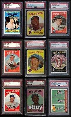 1959 Topps Baseball All-PSA Near Set / Lot No Duplicate Cards 7 NM