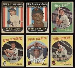1959 Topps Starter Set 152 cards, all diff, Lo-grade Vg + stars, teams, High #'s