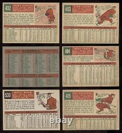 1959 Topps Starter Set 152 cards, all diff, Lo-grade Vg + stars, teams, High #'s