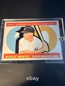 1960 Topps #563 Mickey Mantle All Star MLB Logo! New York Yankees! HOF 430