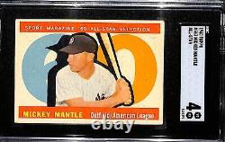 1960 Topps #563 Mickey Mantle Yankees SGC 4