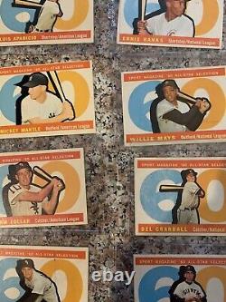 1960 Topps Baseball AS All-Star (553-572) COMPLETE SET