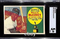 1960 Topps Giants #316 Willie McCovey SGC 5 RC