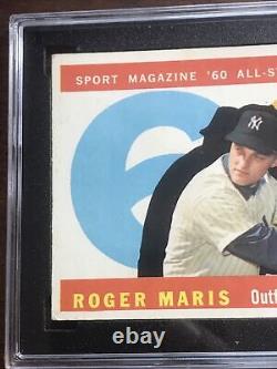 1960 Topps Roger Maris All Star NEW YORK YANKEES SGC 4 VG EX #565