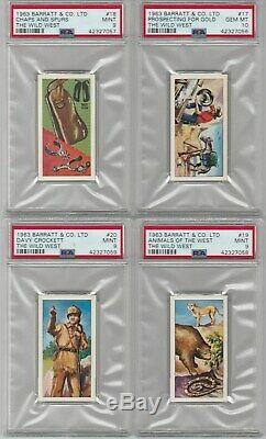1963 Barratt The Wild West (complete Set Of 25 Cards) All Psa Graded