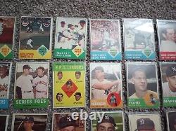 1963 Topps Mickey Mantle Lot Yankees Team Set ALL PICD INCL! 100% Authentic