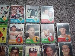 1963 Topps Mickey Mantle Lot Yankees Team Set ALL PICD INCL! 100% Authentic