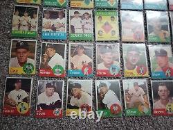 1963 Topps Mickey Mantle Lot Yankees Team Set ALL PICD INCL! 100% Authentic