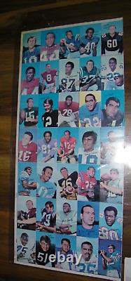 1970 Topps Super Football Set Uncut Sheet, Namath, Simpson, Complete, All 35 Cards