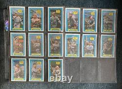 1972 kelloggs all time greats Complete 15 Card Set NM/Mint Ruth 2X, Gehrig, Cobb