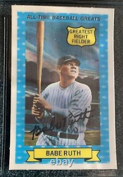 1972 kelloggs all time greats Complete 15 Card Set NM/Mint Ruth 2X, Gehrig, Cobb