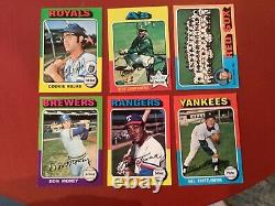 1975 Topps Baseball Partial Complete Set / Lot 340/660 all diff. Ex-Exmt Cards