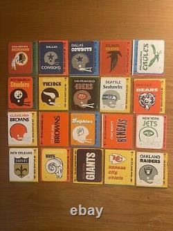 1977 Fleer Sticker Glossy Football Logo COMPLETE SET All (56) Stickers Near Mint