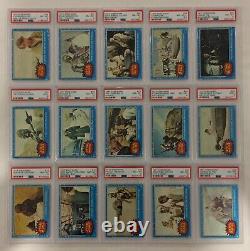 1977 Topps Star Wars Series 1 Blue Full 66 Card Set Lot All Psa 8 / 8.5 / 9