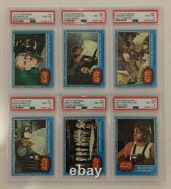 1977 Topps Star Wars Series 1 Blue Full 66 Card Set Lot All Psa 8 / 8.5 / 9