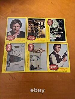 1977 Topps Star Wars Series 3 Yellow Border. Complete Set All 66 Cards Shown Ex