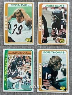 1978 Topps Chicago Bears Team Set NM/MT-NM (ALL 29 Cards) & Walter Payton PSA 8