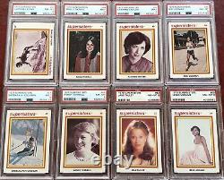 1979 Super Sisters Cards Complete Set (1-72) with 24 PSA Graded ALL 8s and 9s