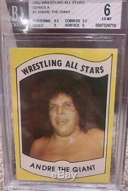 1982 Wrestling All Stars Andre the Giant Rookie #1 BGS 6 High Grade WWE WWF