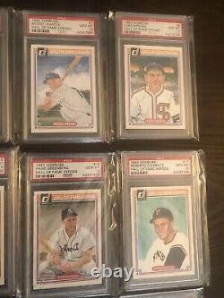 1983 Donruss Hall of Fame Heroes Complete 44 Card Set ALL GRADED PSA 10