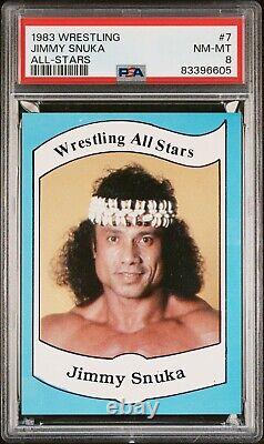 1983 Wrestling All-Stars Jimmy Superfly Snuka PSA 8 NM-MT WWF WWE HOF Fiji RC