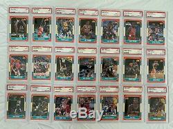 1986 Fleer Basketball ALL PSA 9 MINT (NQ) Complete Set NM-MNT Michael Jordan