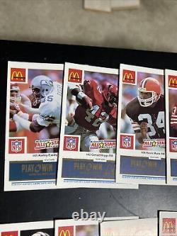 1986 McDonalds All-Star Team Set 30 (Payton, Marino, Montana, Taylor, McMahon)