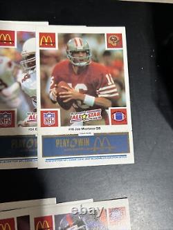 1986 McDonalds All-Star Team Set 30 (Payton, Marino, Montana, Taylor, McMahon)