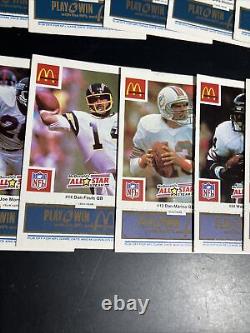 1986 McDonalds All-Star Team Set 30 (Payton, Marino, Montana, Taylor, McMahon)