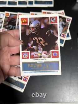 1986 McDonalds All-Star Team Set 30 (Payton, Marino, Montana, Taylor, McMahon)