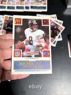 1986 McDonalds All-Star Team Set 30 (Payton, Marino, Montana, Taylor, McMahon)