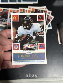 1986 McDonalds All-Star Team Set 30 (Payton, Marino, Montana, Taylor, McMahon)