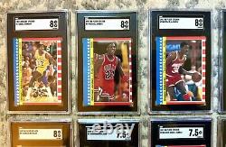 1987-88 FLEER STICKER SET? ALL NM+ Graded SGC. MICHAEL JORDAN 2nd Year? Rare