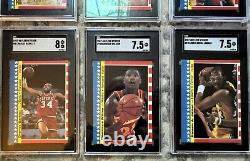 1987-88 FLEER STICKER SET? ALL NM+ Graded SGC. MICHAEL JORDAN 2nd Year? Rare