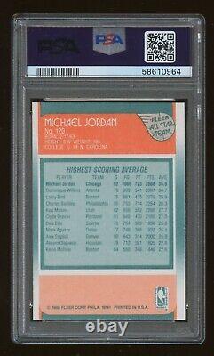 1988-89 Fleer #120 Michael Jordan All-Star Bulls HOF PSA 8 mint corners