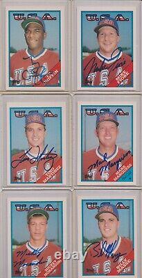 1988 Topps Olympic Baseball Sub-Set all Autographed