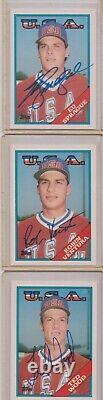 1988 Topps Olympic Baseball Sub-Set all Autographed