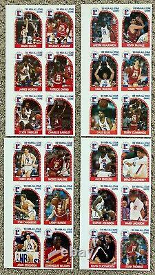 1989 NBA Hoops All-Star Game 4 Uncut Sheets Basketball Card Set-Michael Jordan