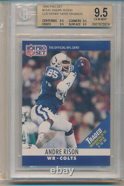 1990 Pro Set Andre Rison (Lud Denny Note On Back) (#134C) (All 9.5 Subs) BGS9.5