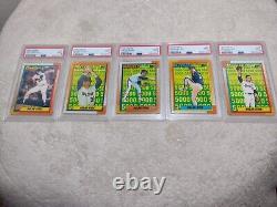 1990 Topps Nolan Ryan Complete 5 card set 5000 Strike Outs -All Graded 9 By Psa