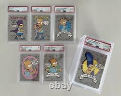 1990 Topps Simpsons Stickers Complete Set (All 22 Cards PSA Graded)